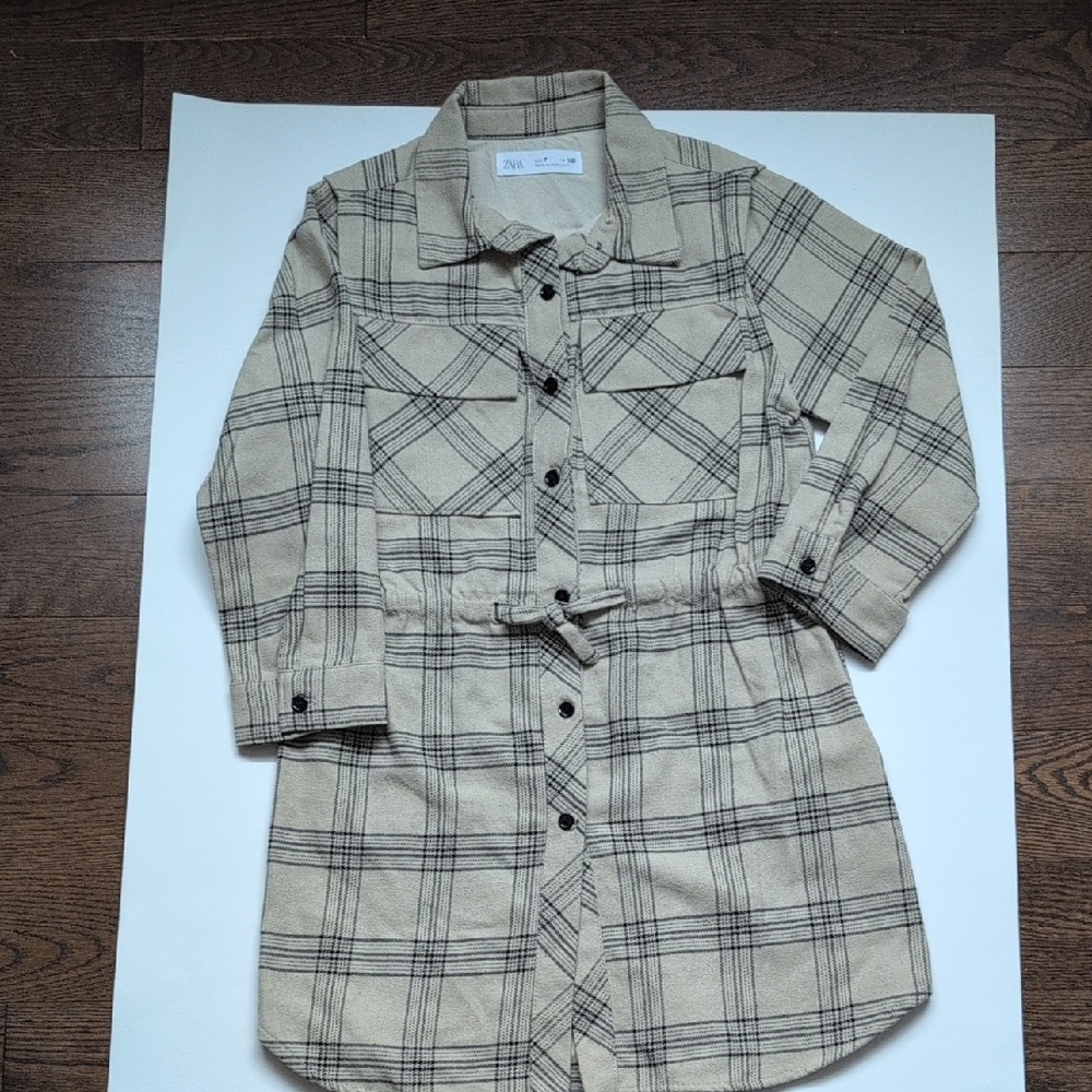 Plaid Button-Up Shirt Dress